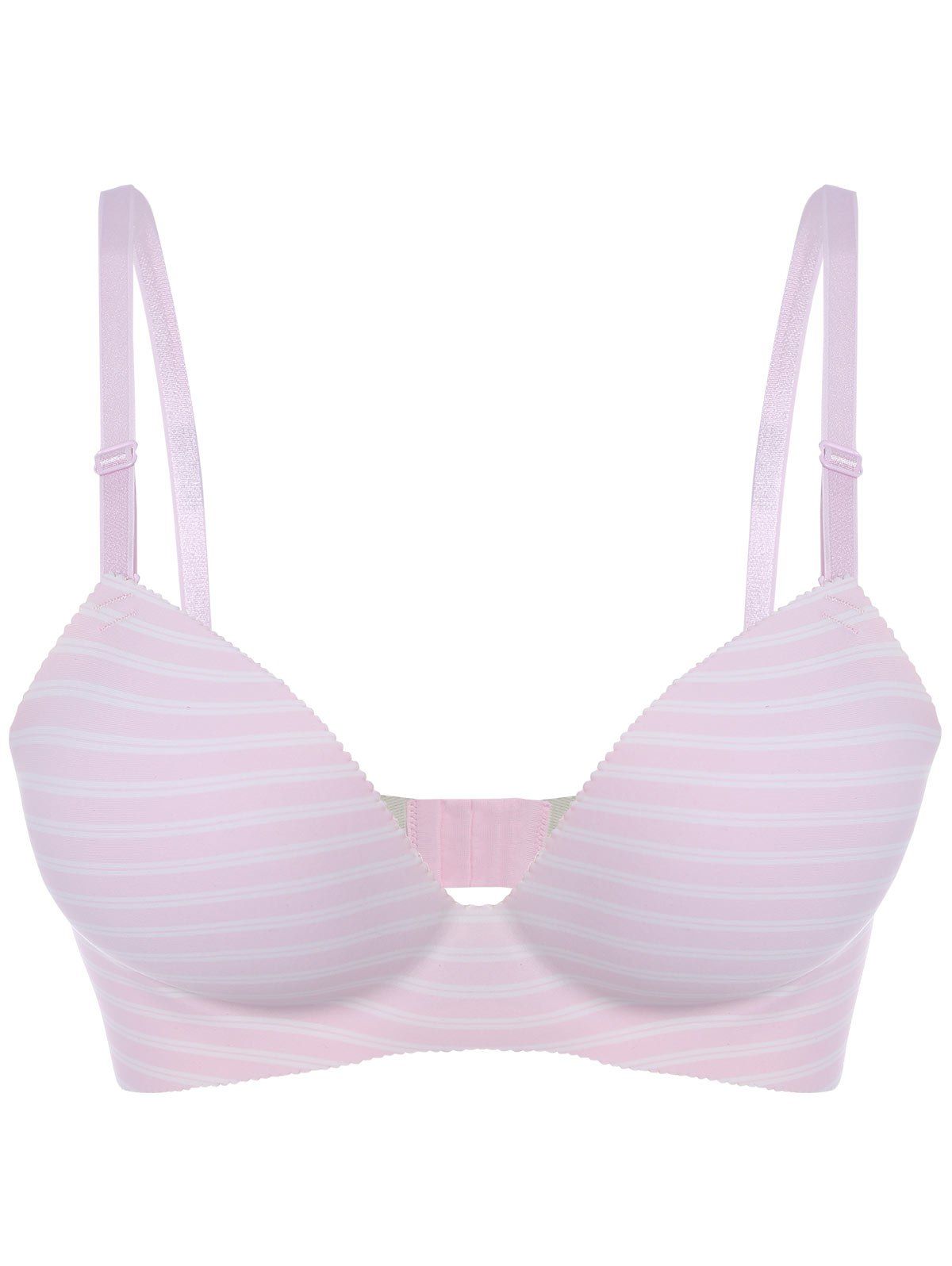 

Seamless Striped Push Up Bra, Pink