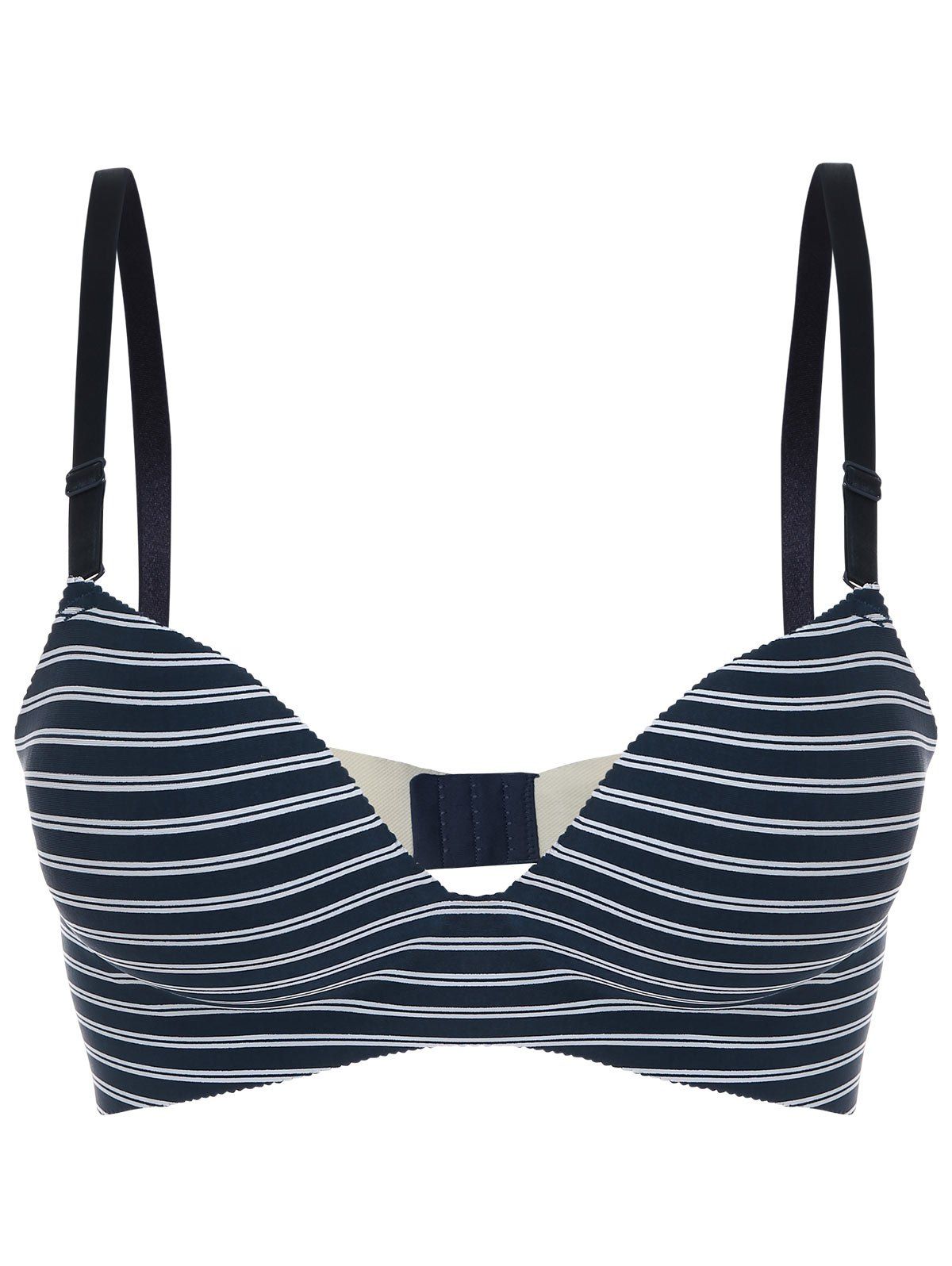 

Seamless Striped Push Up Bra, Cerulean