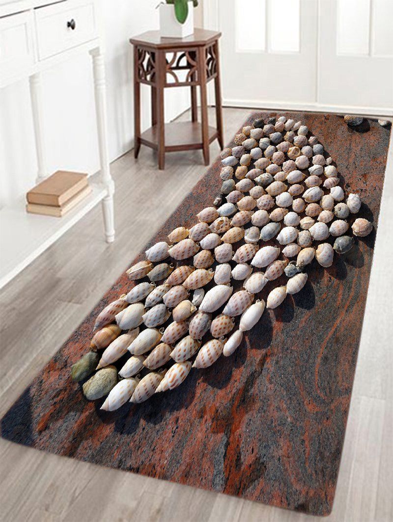 

Beach Conch Heart Pattern Indoor Outdoor Area Rug, Colormix