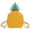 Sac à bandoulière en forme d'ananas strass - Jaune 