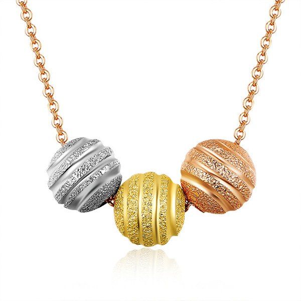 

Ball Gold Plated Pendant Necklace, Rose gold