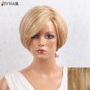 Siv Hair Perruque de Cheveux Humain Courte Droite Superposée Frange Latérale - Blonde 