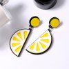 Fruit Lemon Drop Earrings - YELLOW 