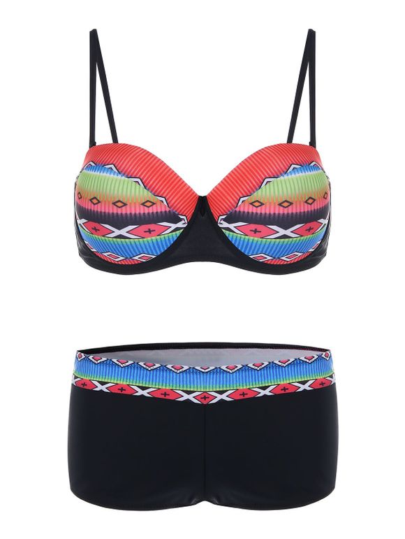 Maillot de Bain en Bikini de Grande Taille Imprimé - multicolore 2XL