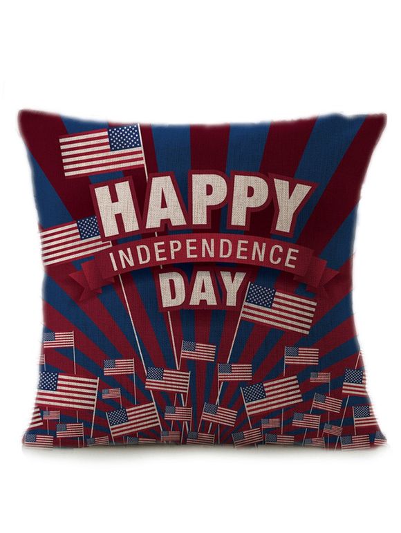 Taie d'Oreiller Drapeau Américain Journée de l'Indépendance - multicolorcouleur 45*45CM