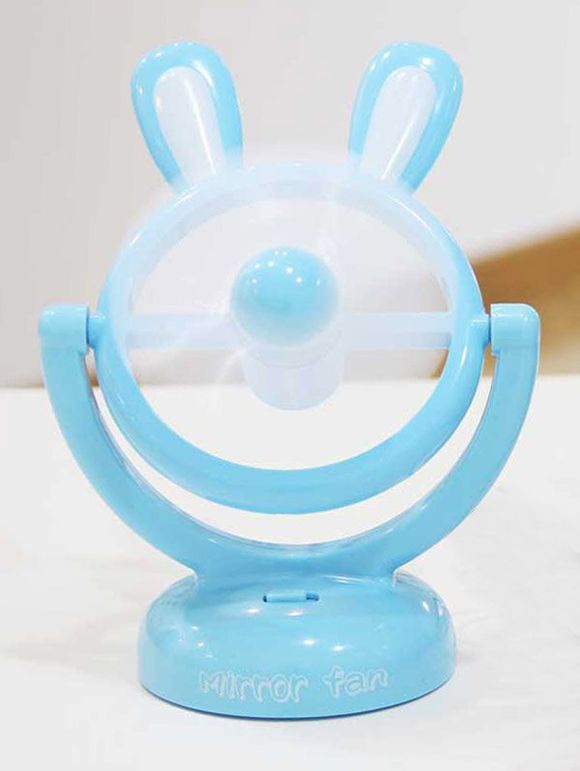 Portable Mini Table USB Cartoon Rabbit Fan - Bleu 