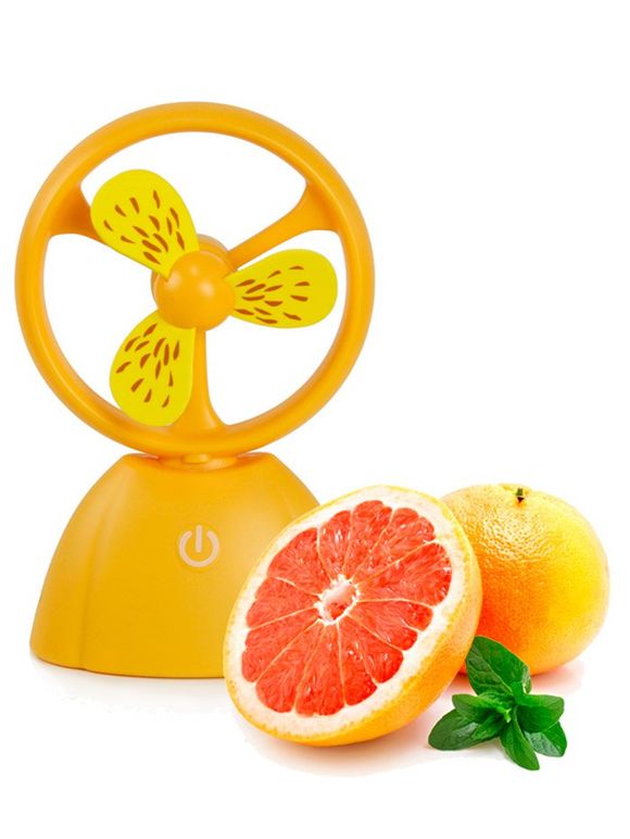 Portable Mini USB Fruit Style Fan - Orange 