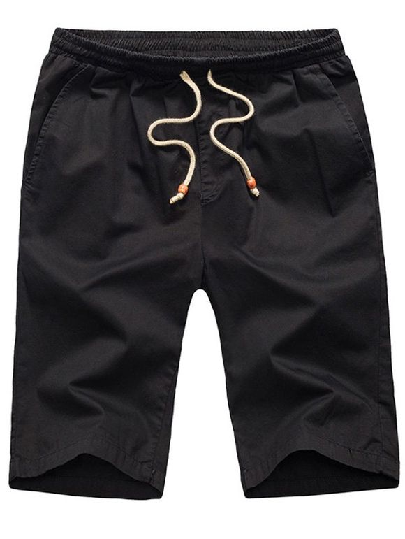 Pantalons design à lacets décontractés - Noir 3XL