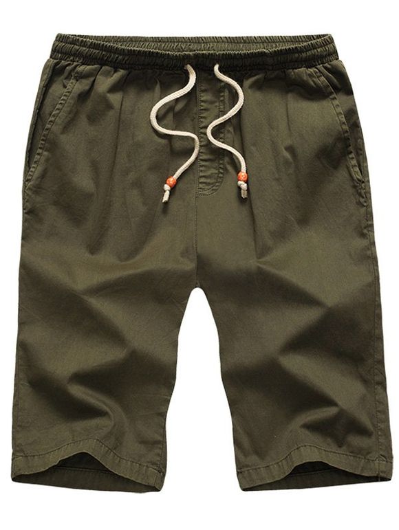 Pantalons design à lacets décontractés - Vert Armée 3XL