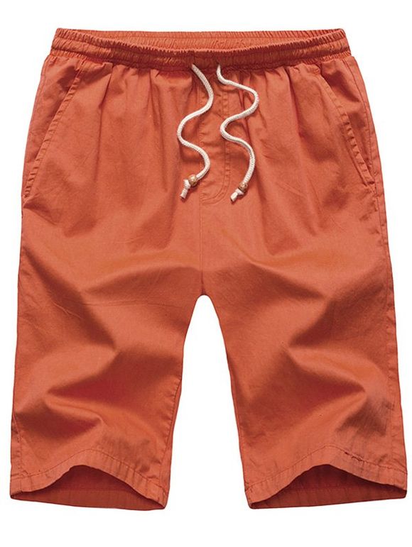 Pantalons design à lacets décontractés - Orange 2XL