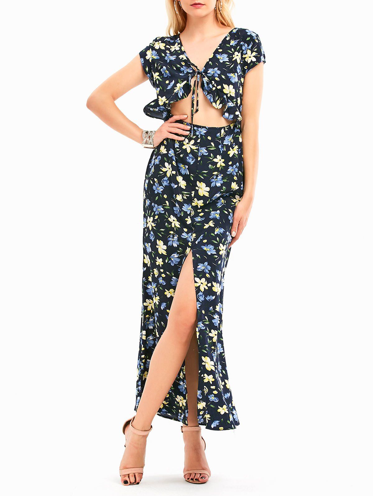 open front maxi
