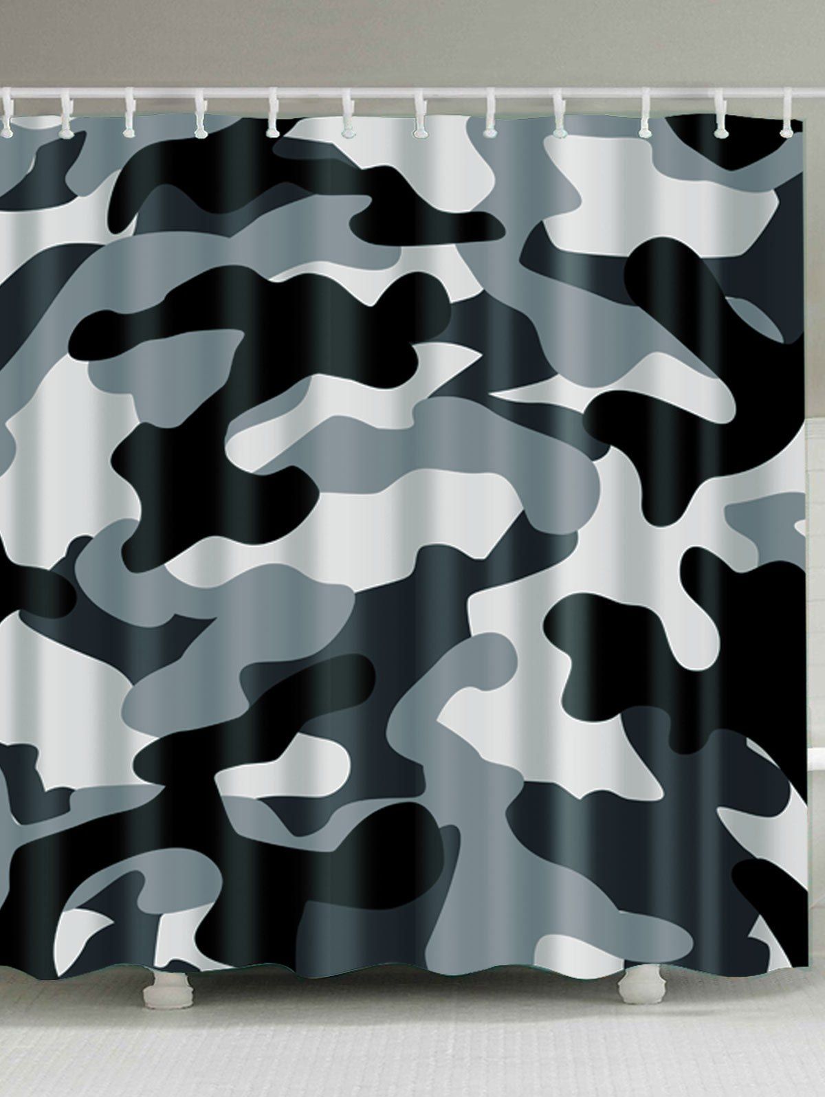 Thicken Camo Polyester Fabric Shower Curtain - ACU CAMOUFLAGE W71 INCH * L79 INCH
