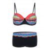 Maillot de Bain en Bikini de Grande Taille Imprimé - multicolore 2XL