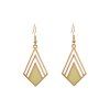 Geometric Hook Drop Earrings - GOLDEN 