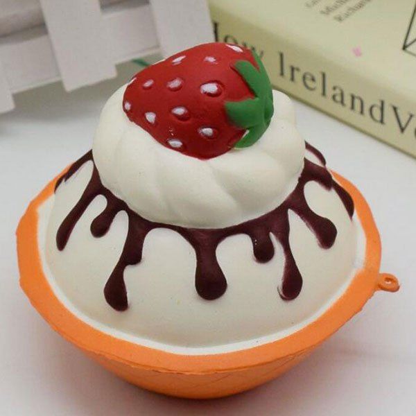 

Slow Rising Squishy Food Simulation Toy Strawberry Ice Cream, Orange