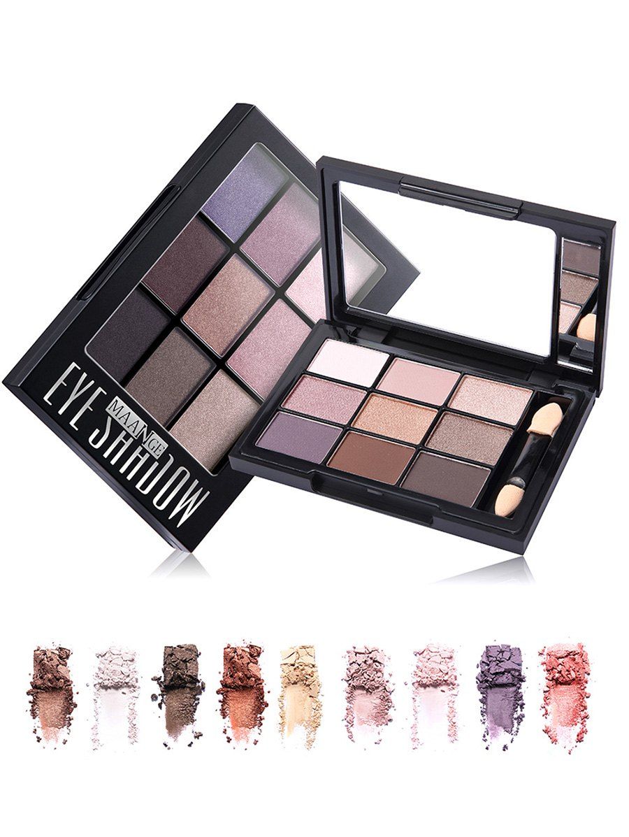 

Shimmering 9 Colors Eyeshadow Palette with Brush, #01