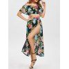 Flounce Floral Swing Three Piece Dress - FLORAL M