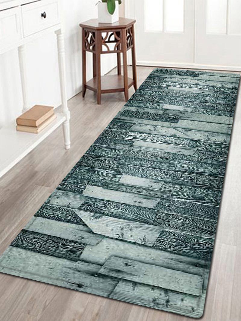 

Vintage Woodgrain Pattern Indoor Outdoor Area Rug, Gray
