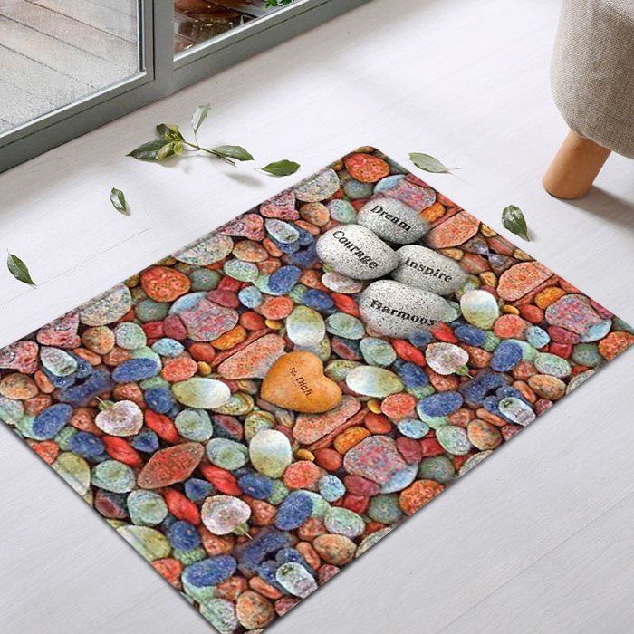 

Colorful Stone Pattern Indoor Outdoor Area Rug, Colormix