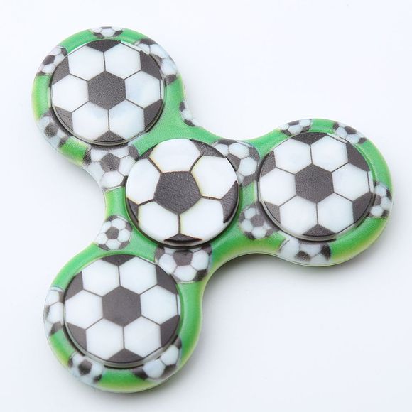 Spinner Rotatif en Plastique Motif Football - Vert 