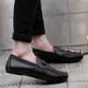 Matel Embellishment Faux Leather Casual Shoes - Noir 40