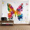 Paint Splatter Butterfly Wall Tapestry - COLORFUL W59 INCH * L79 INCH