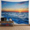 Tapsserie Décoration Murale Coucher Du Soleil au Bord de la mer - Bleu clair W51 INCH * L59 INCH
