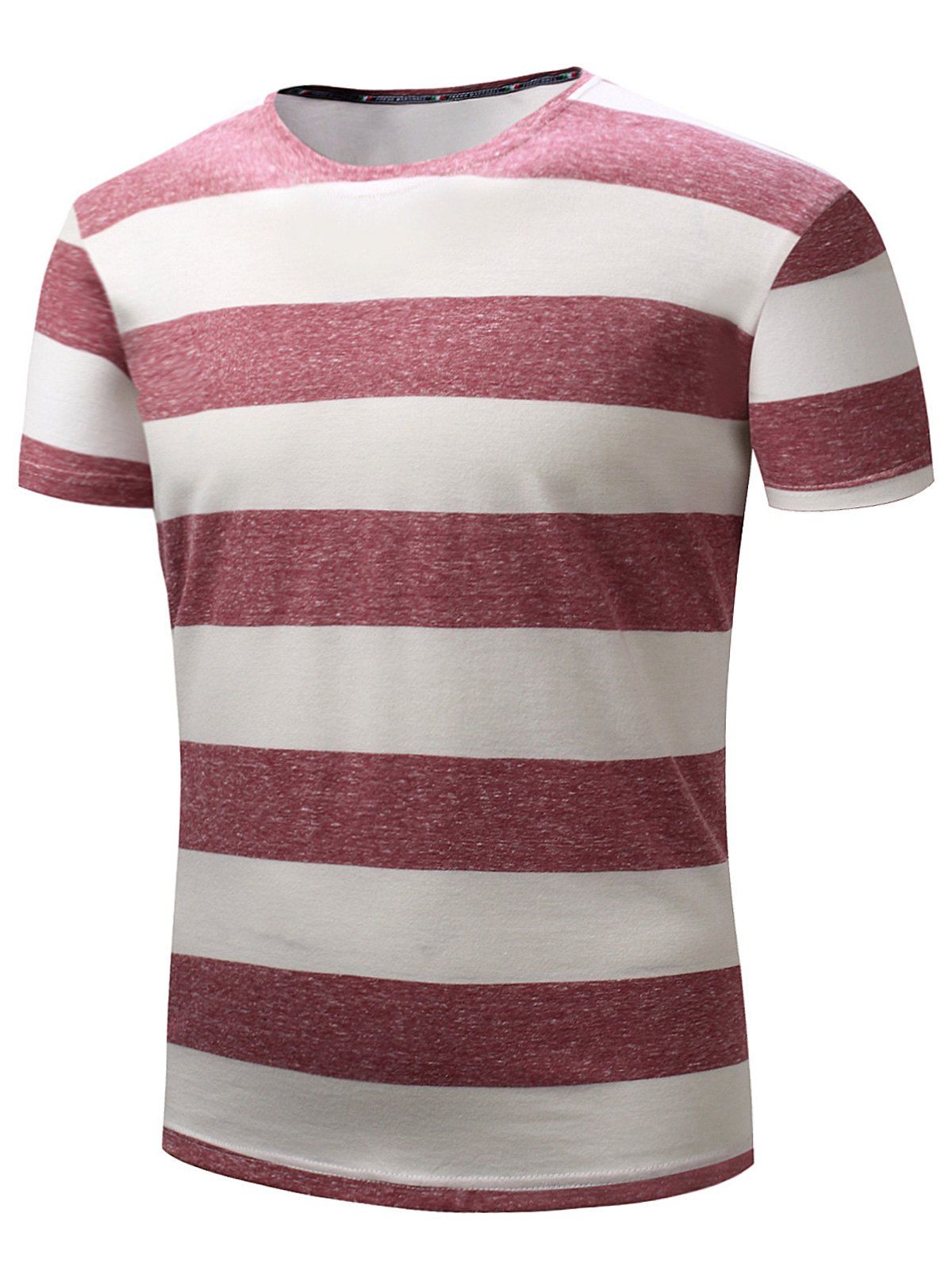 

Broad Striped Short Sleeve T-shirt, Dark red