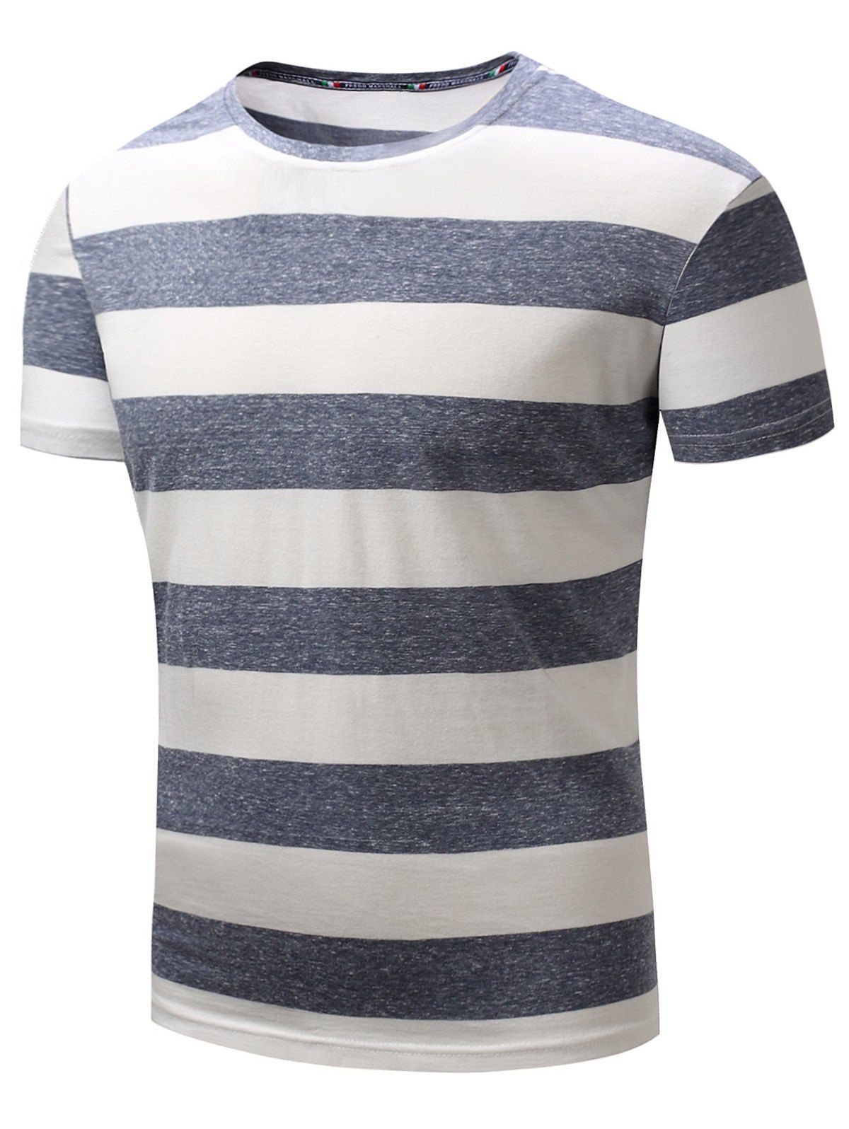 

Broad Striped Short Sleeve T-shirt, Blue