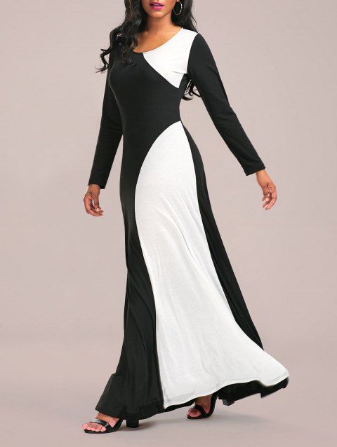 color block formal gown