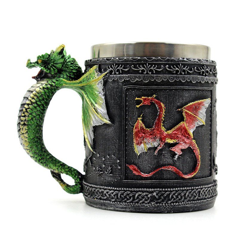 

Stainless Steel 3D Dragon Mug, Colorful