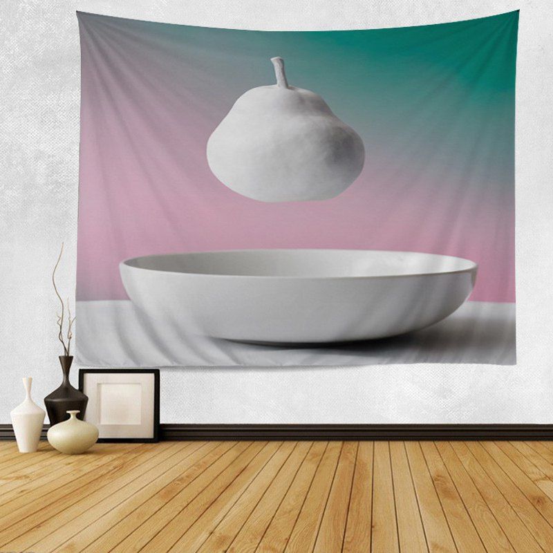 

Wall Hanging Art Decor Hanging Pear Print Tapestry, White
