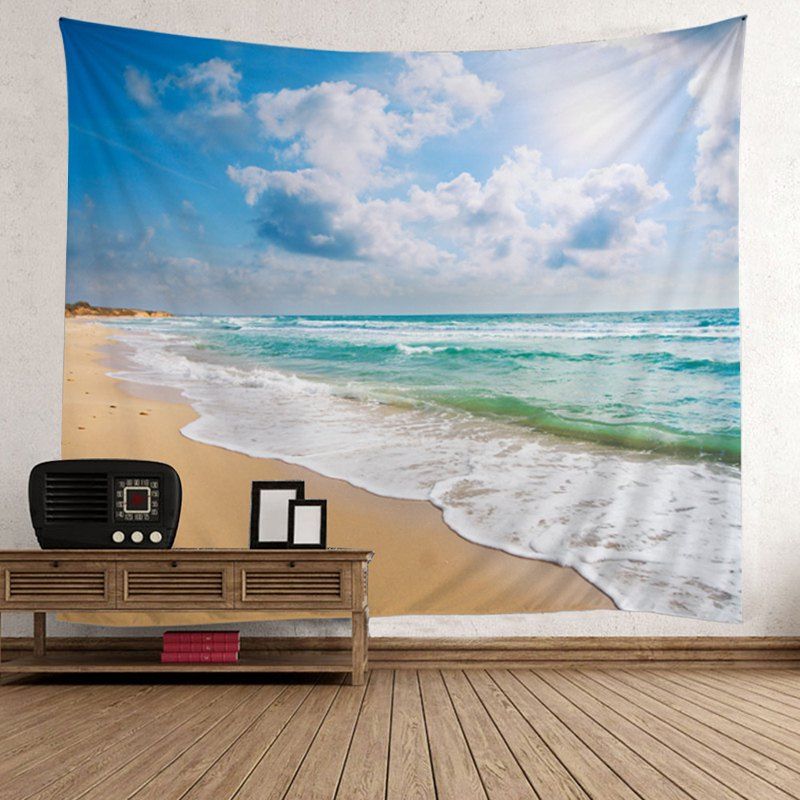 [41 OFF] 2021 Beach Theme Wall Tapestry In LIGHT BLUE DressLily