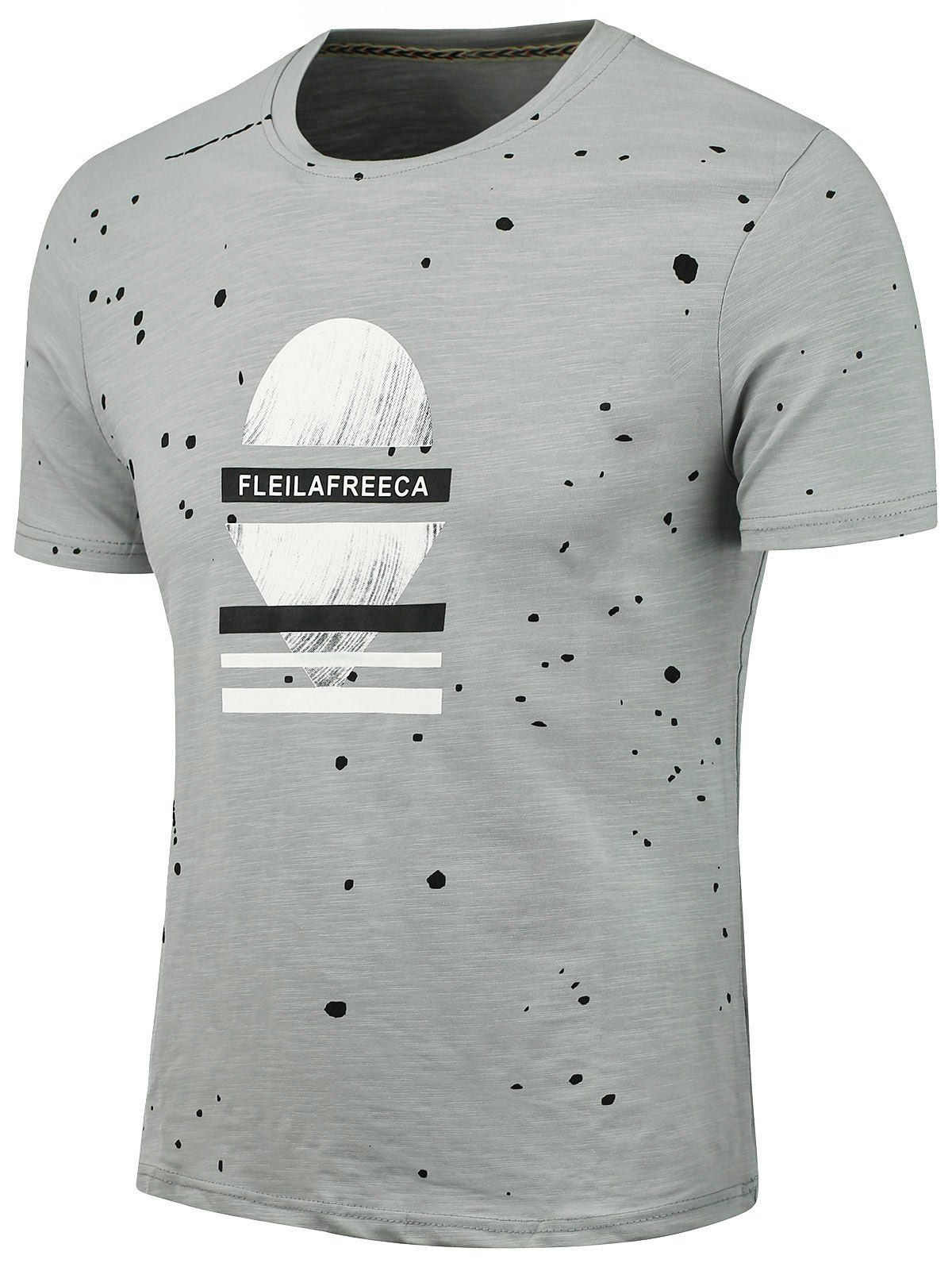 

Paint Splatter Graphic T-shirt, Gray