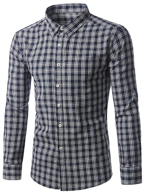 

Long Sleeve Tartan Shirt, Black