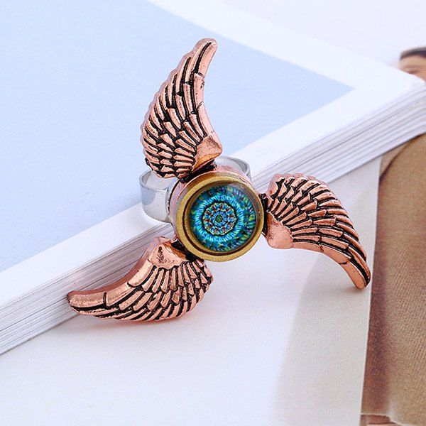 

EDC Angel Wings Fidget Spinner Ring, Rose gold