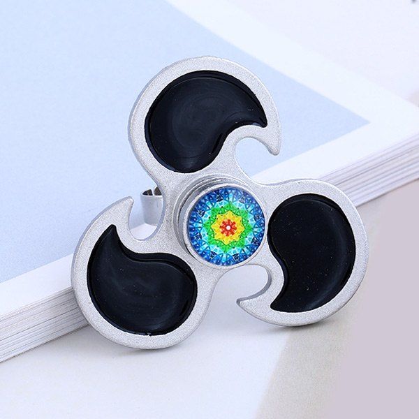 

Flower EDC Fidget Hand Spinner Ring, Silver