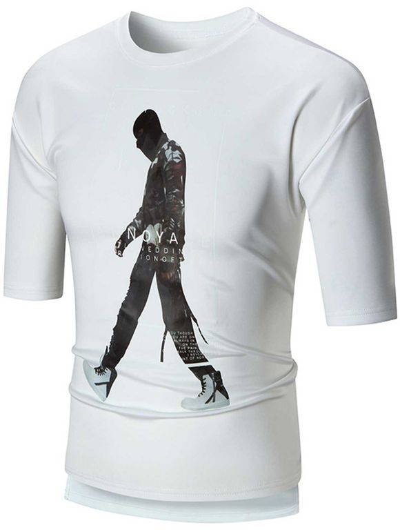 T-shirt à manches longues à bas prix - Blanc XL