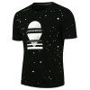 Paint Splatter Graphic T-shirt - Noir 3XL
