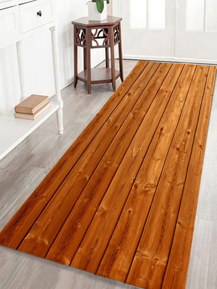 

Indoor Outdoor Woodgrain Absorption Area Rug, Brown