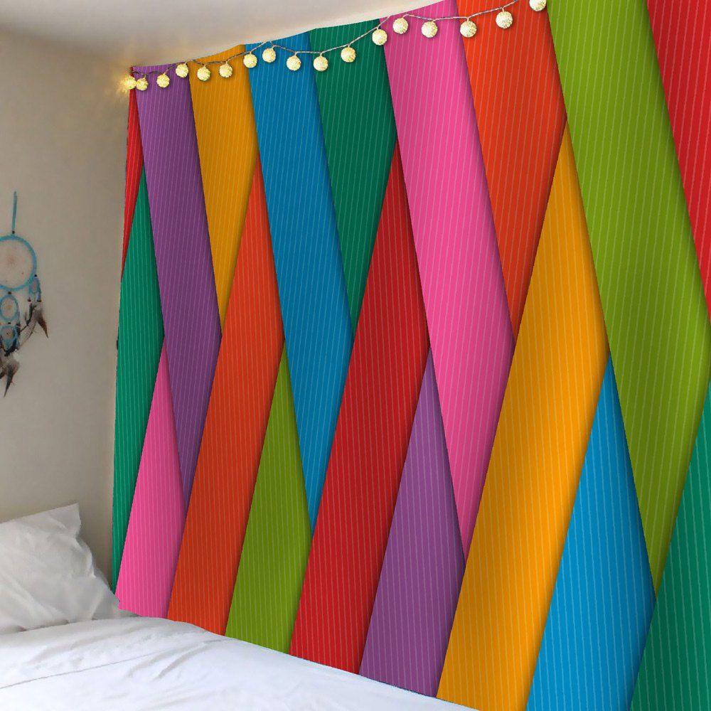 

Soft Colorful Wood Printed Waterproof Tapestry