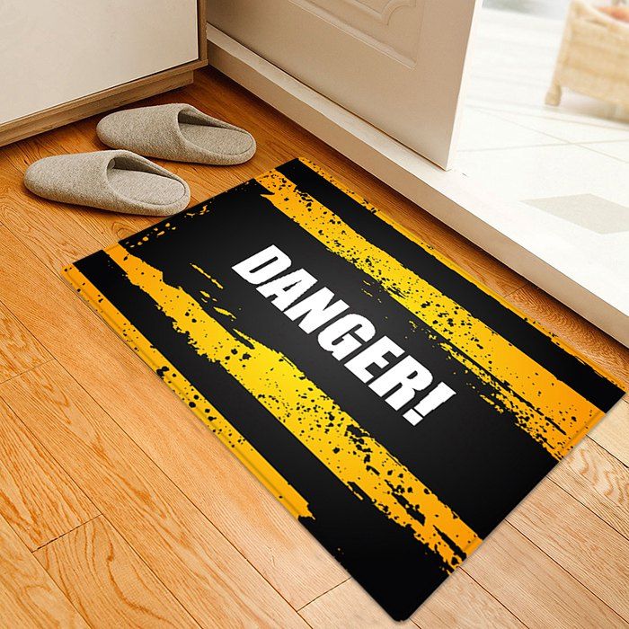 

Danger Pattern Indoor Outdoor Area Rug, Colormix