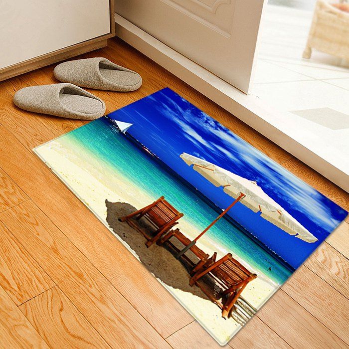

Beach Holiday Sea Pattern Indoor Outdoor Area Rug, Blue