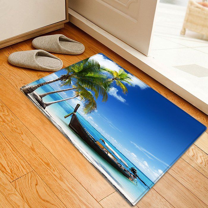 

Beach Boat Pattern Indoor Outdoor Area Rug, Blue