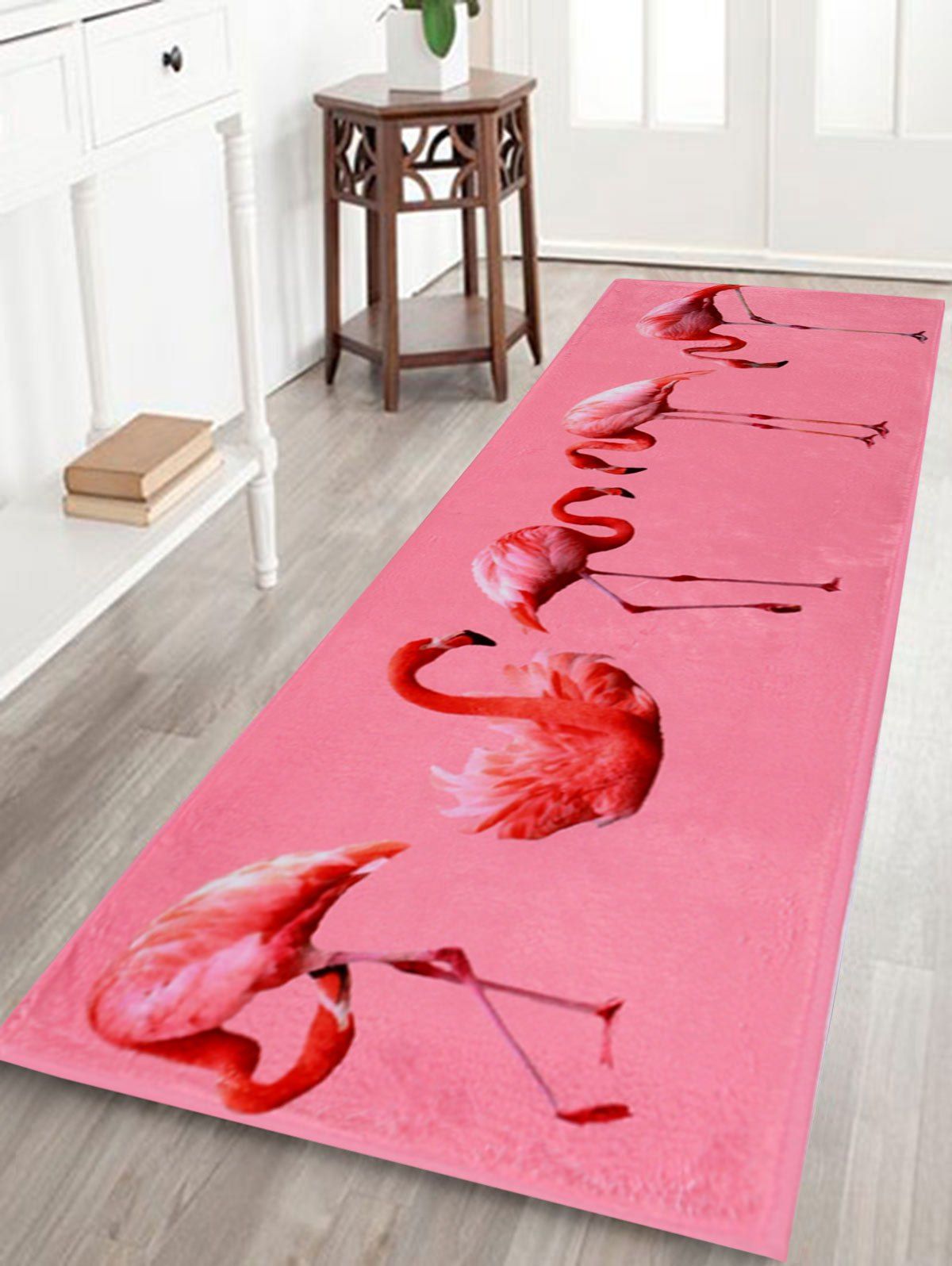 

Coral Velvet Flamingo Floor Bath Rug, Pink