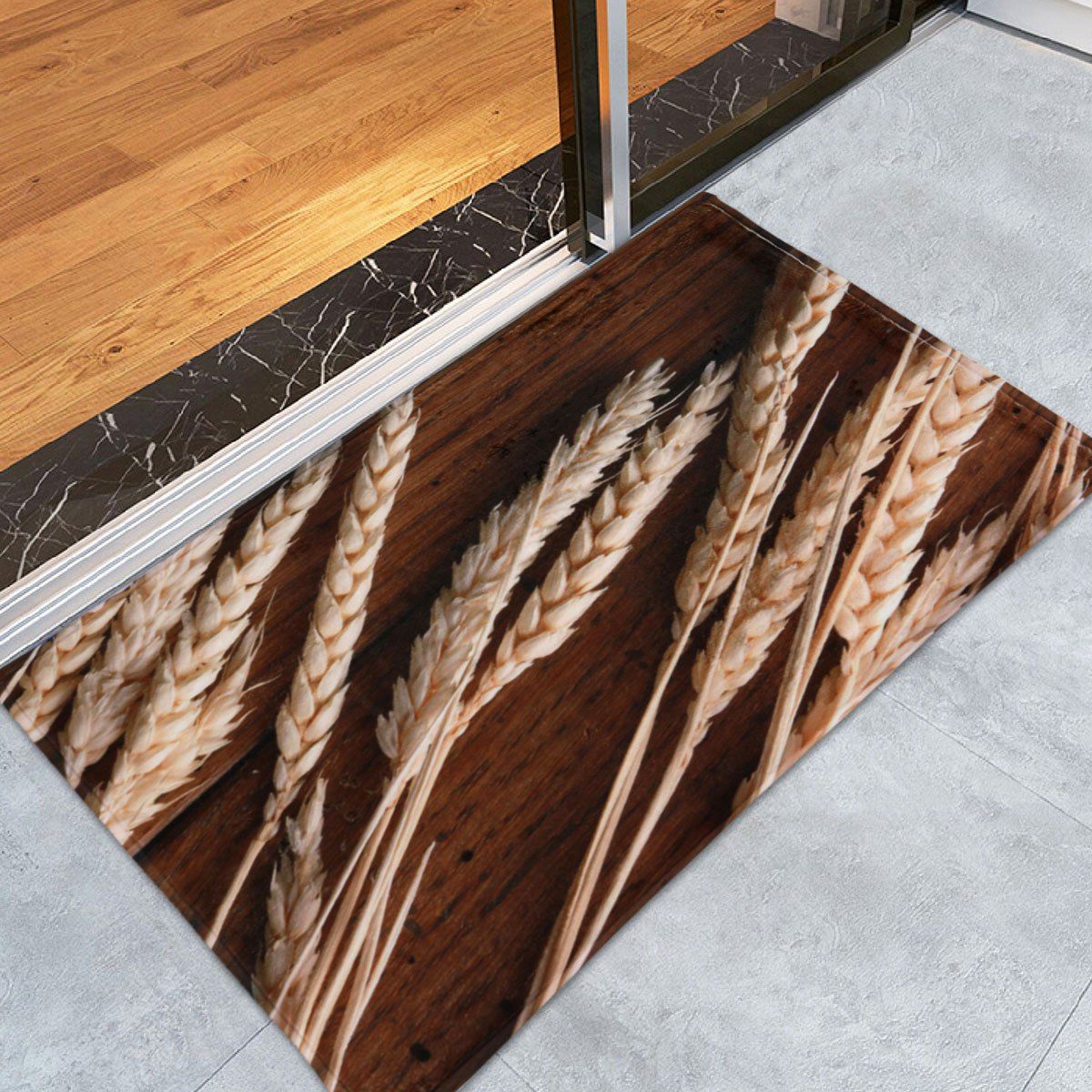 

Anti-skid Wheat Kitchen Bathroom Floor Rug, Brown