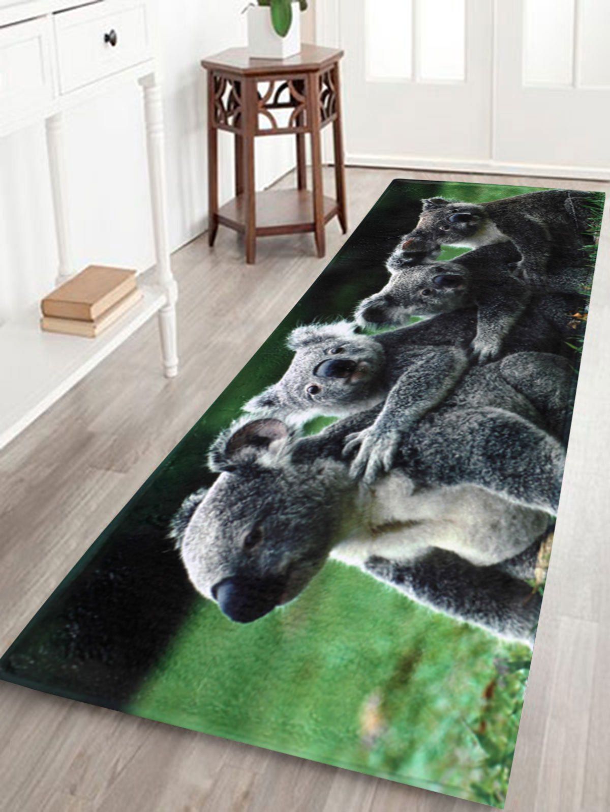 

Soft Absorbent Koala Animals Coral Velvet Rug, Colormix