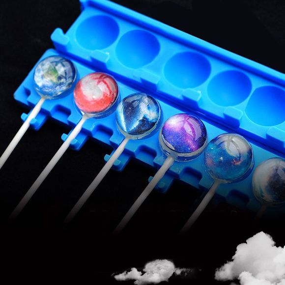 Outil de cuisine DIY Starcraft Silicone Lollipop Mould - Bleu 