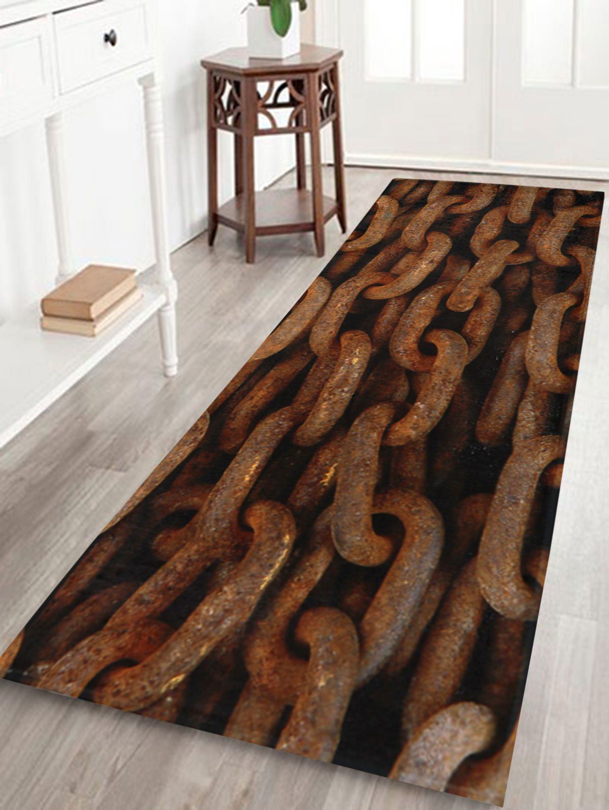 

Coral Velvet Rusty Chain Anti Slip Door Mat, Brown