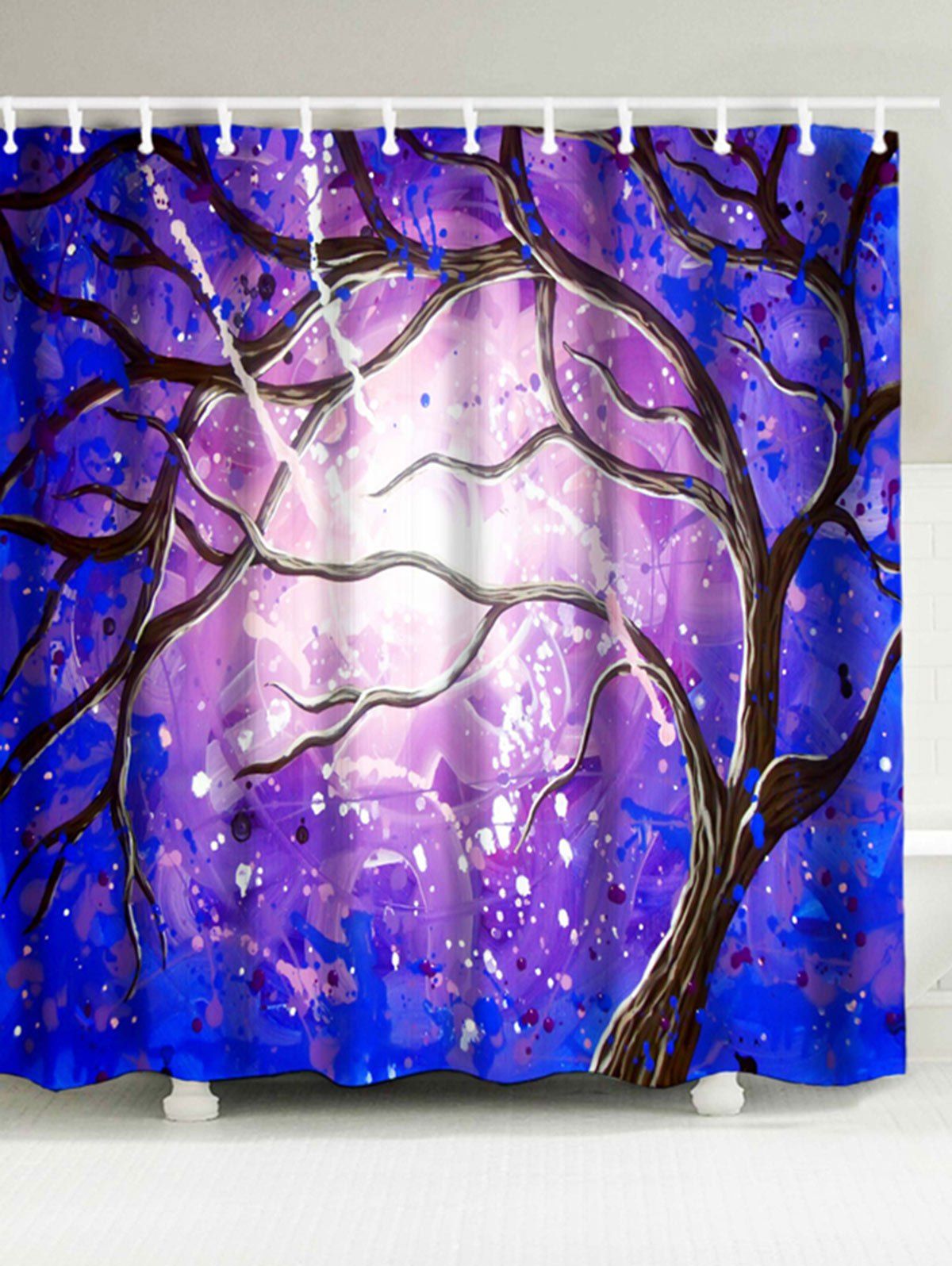 

Magic Tree Printing Waterproof Shower Curtain, Blue violet